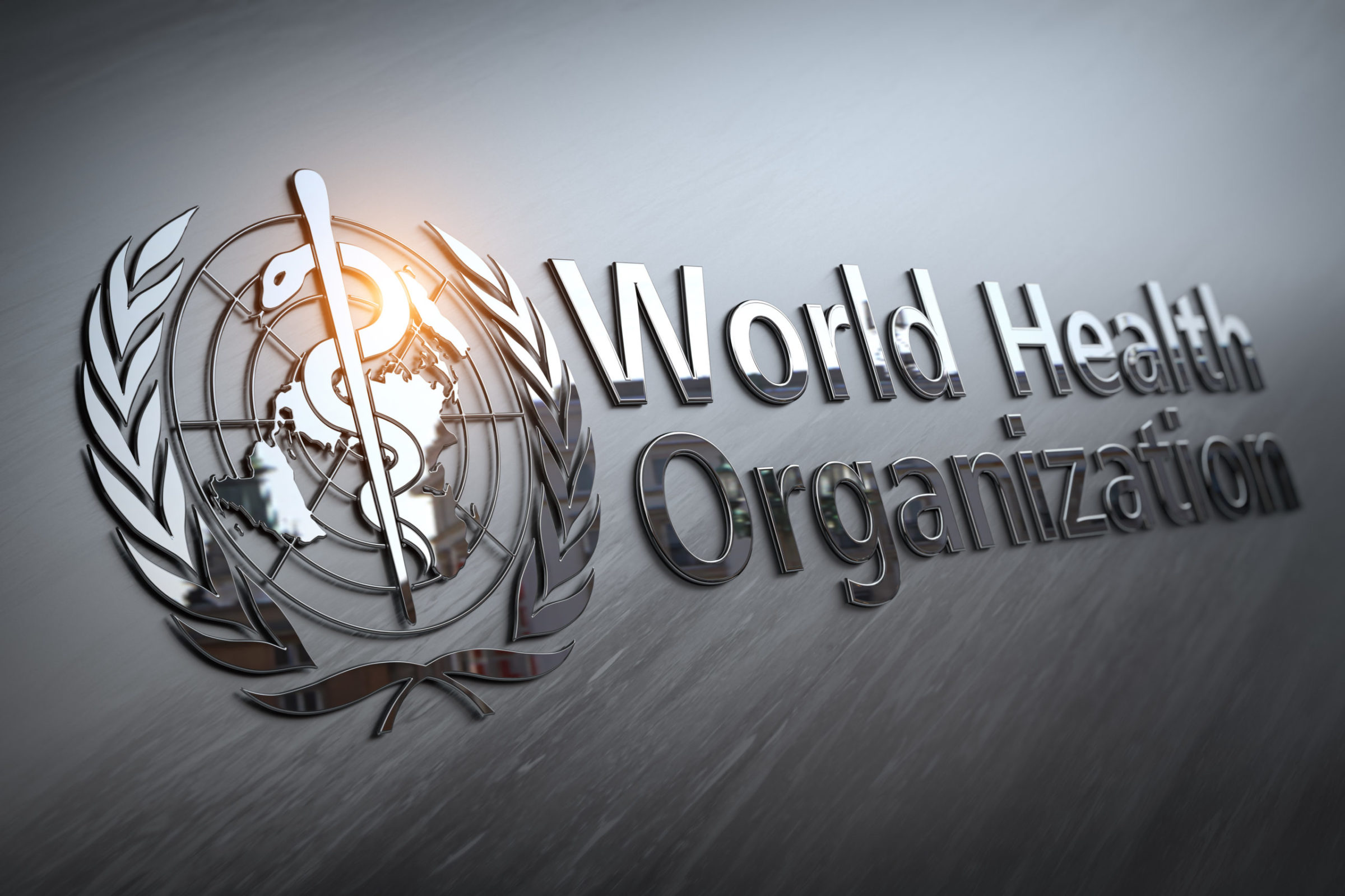 World Health Organization sign and symbol.