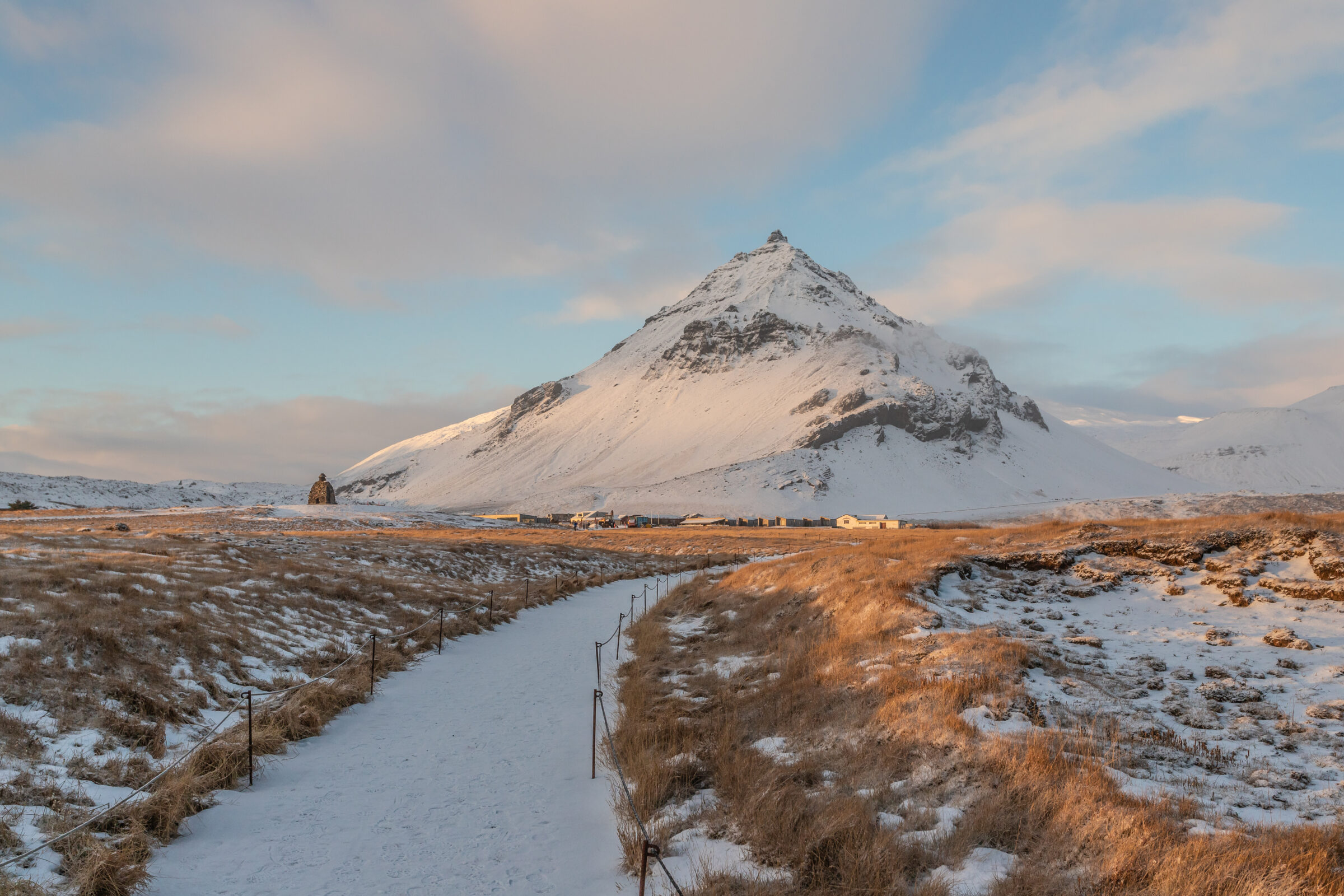 View of Snæfellsjökull, Snaefellsnes Peninsula, Iceland