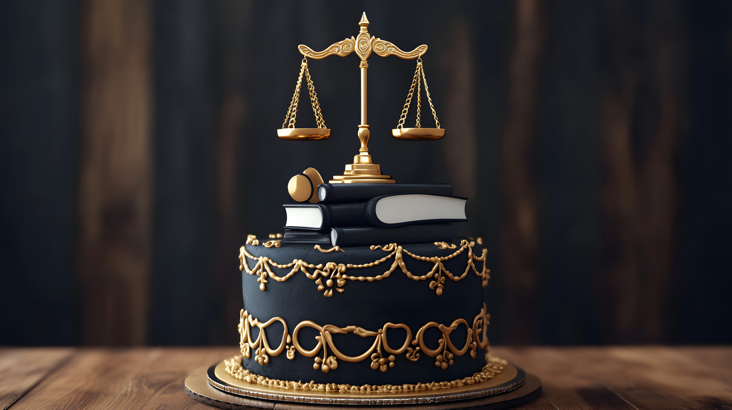 Lawyer-Themed Birthday Cake