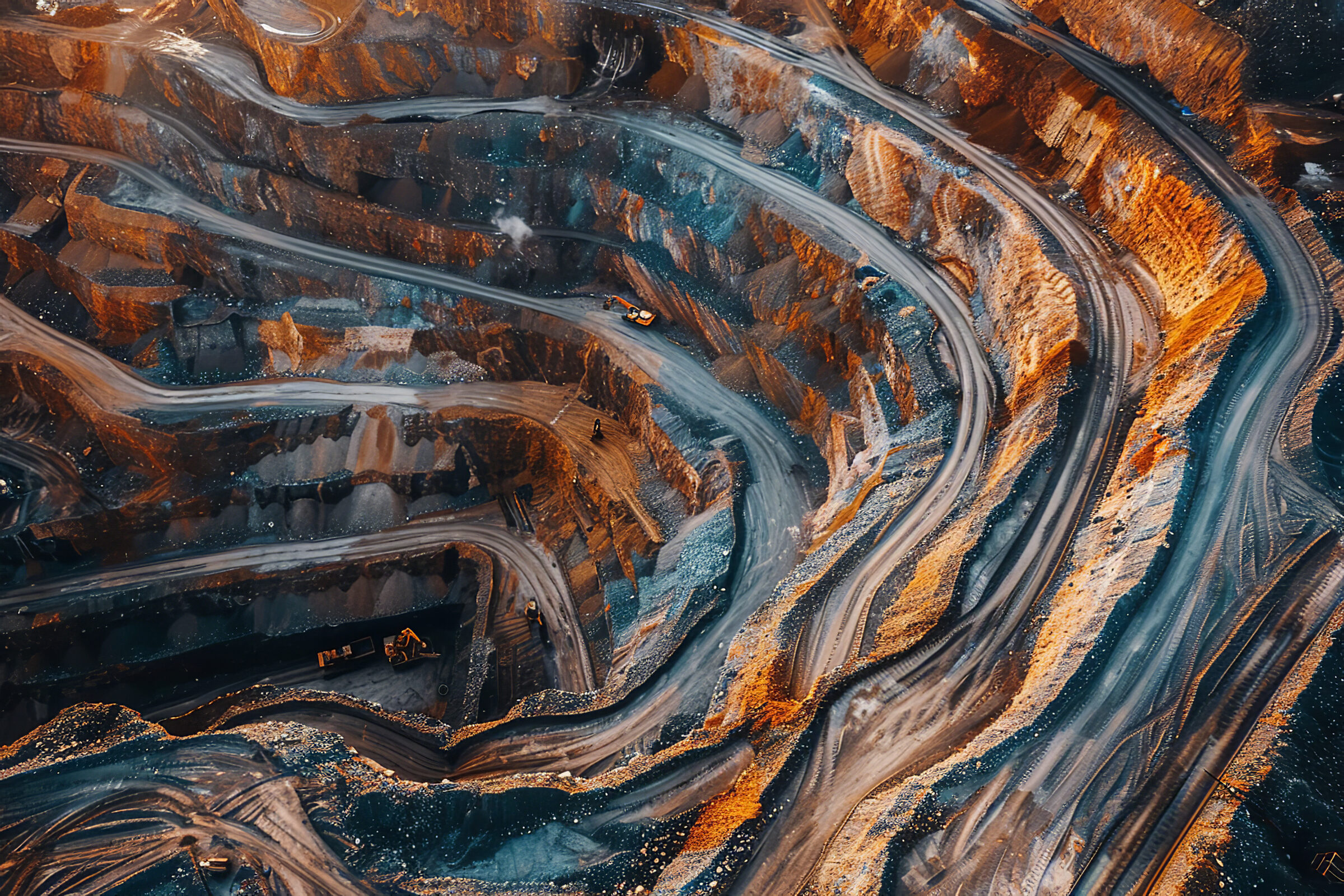 A bird’s eye view of a copper mine